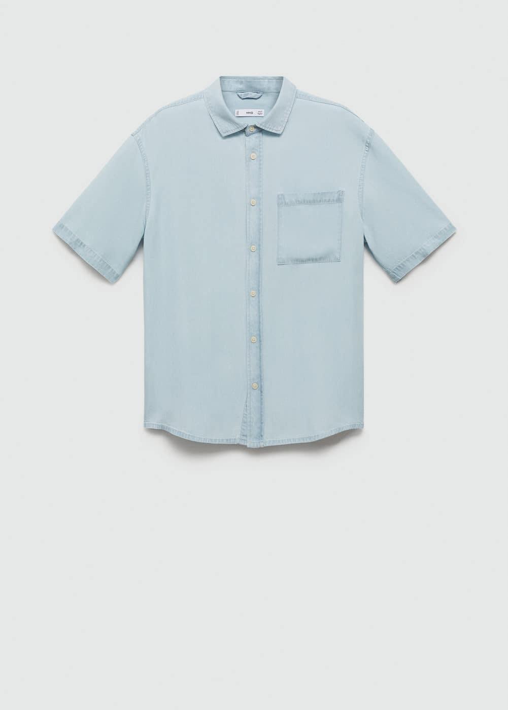 Regular-fit 100% Tencel shirt - Men | MANGO USA Product Image