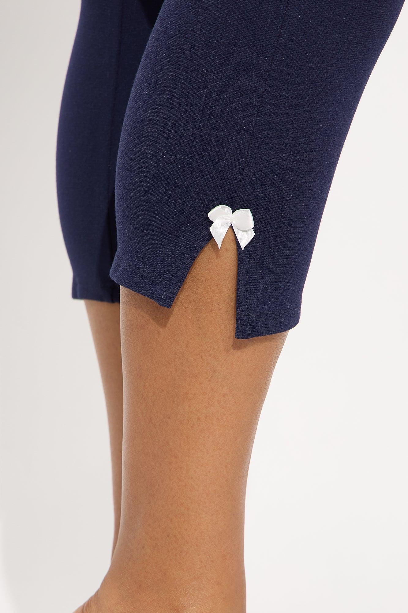 Take A Bow Capri Legging - Navy Female Product Image