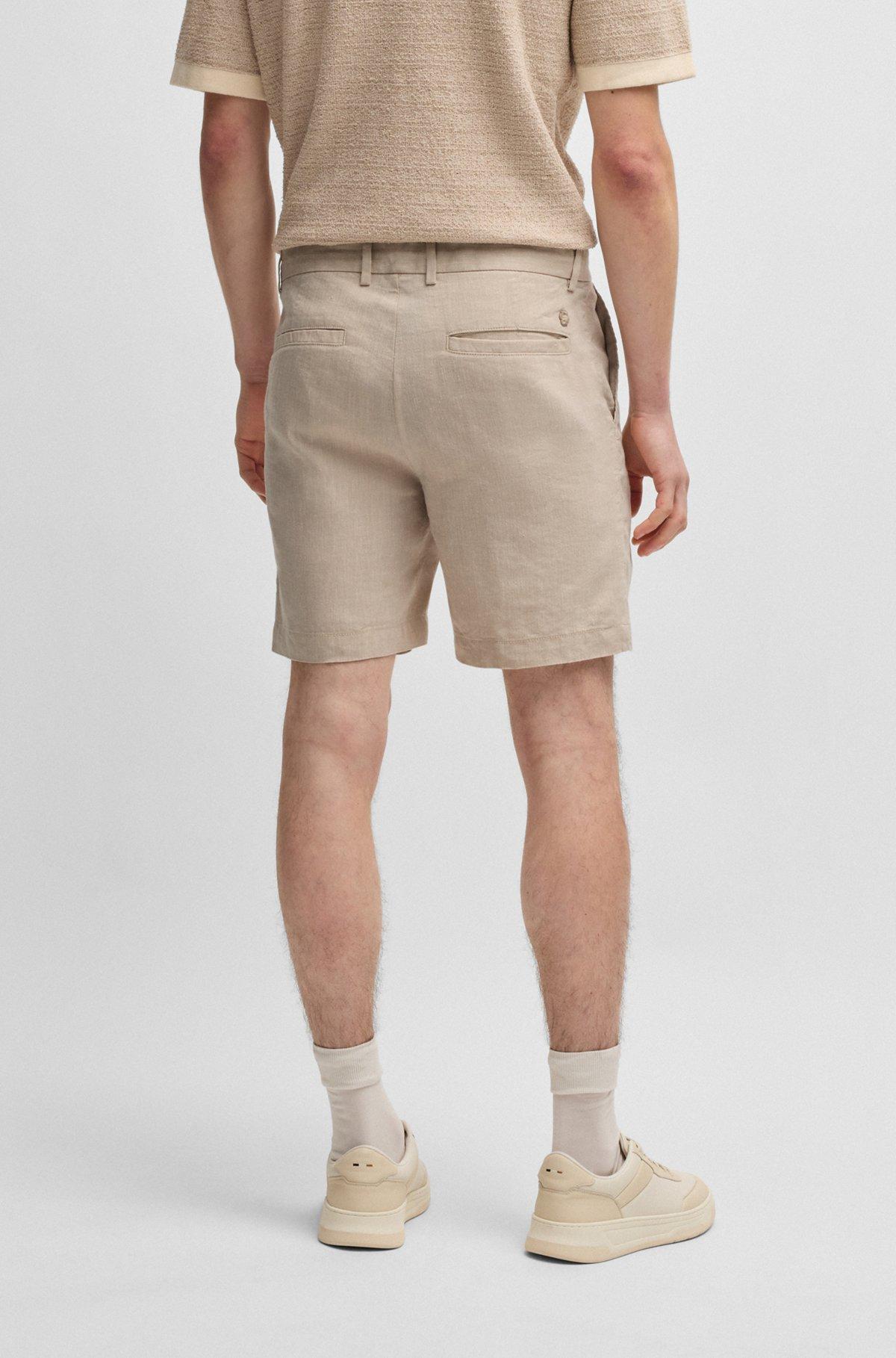 Regular-fit shorts in a linen blend with drawcord Product Image