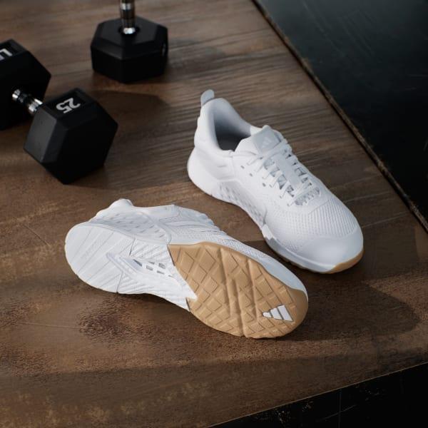 adidas Dropset 3 strength training shoes Cloud White 6 Womens Product Image