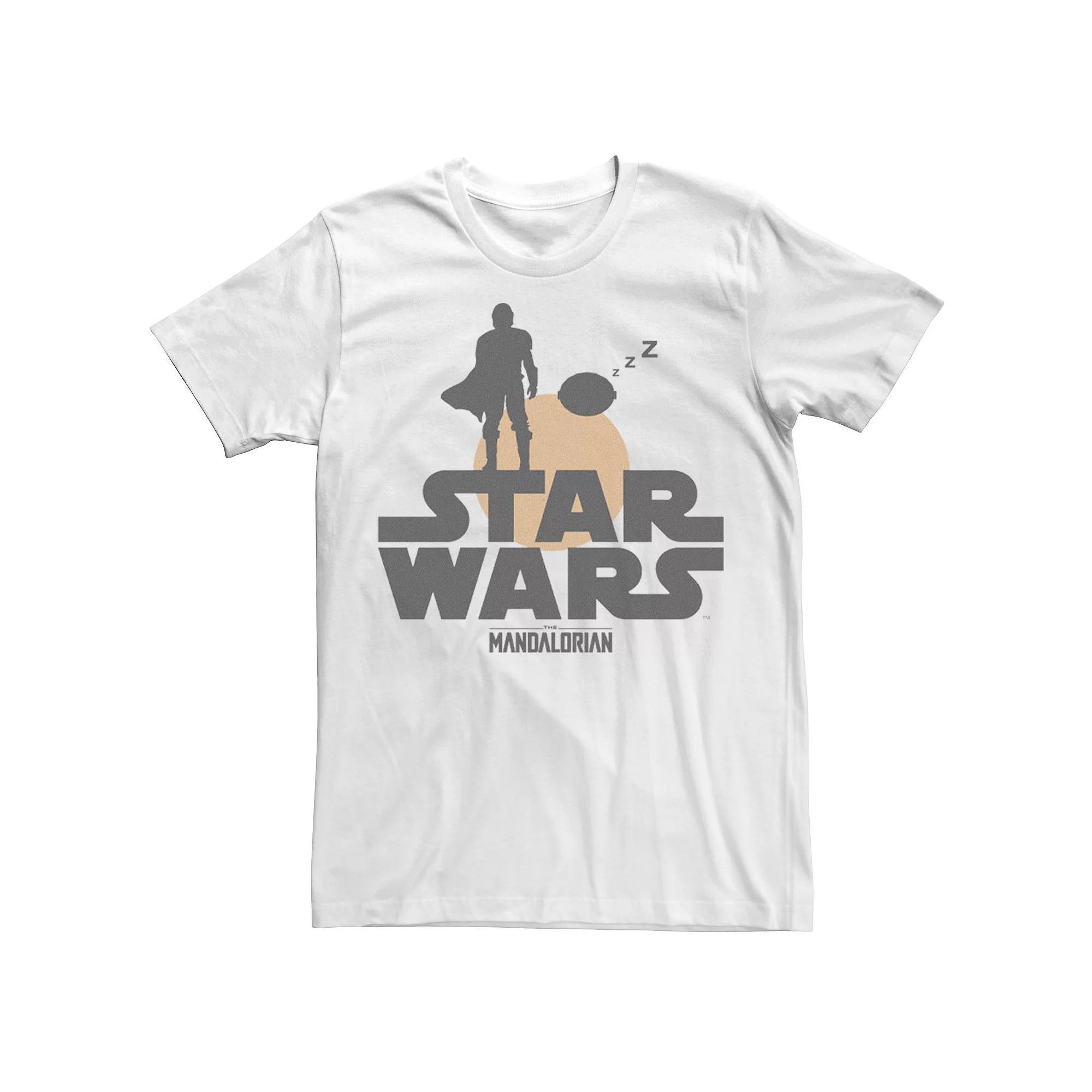 Men's Star Wars The Mandalorian The Child Sunset Silhouette Logo Tee,  Product Image