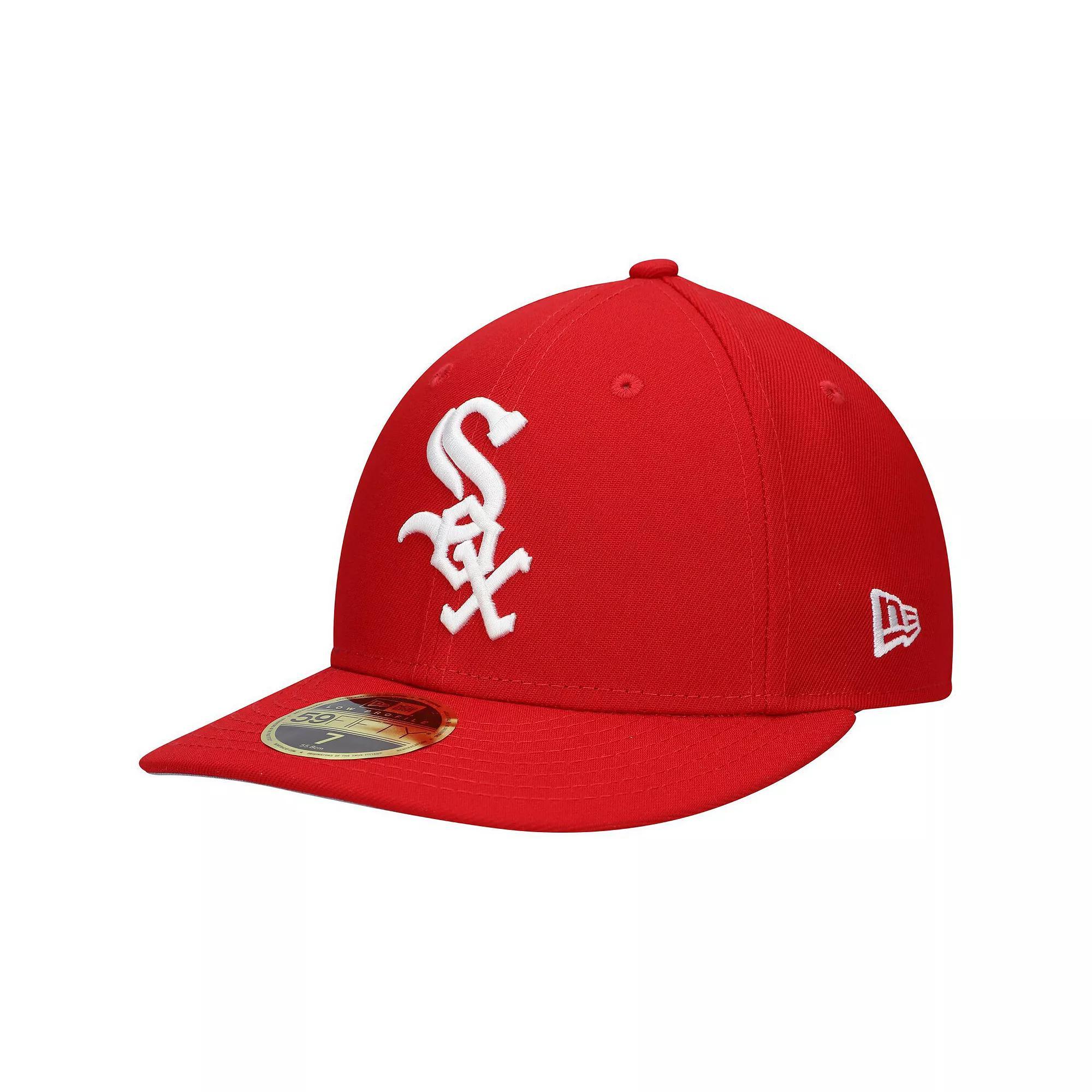Men's New Era Scarlet Chicago White Sox Low Profile 59FIFTY Fitted Hat,  Product Image