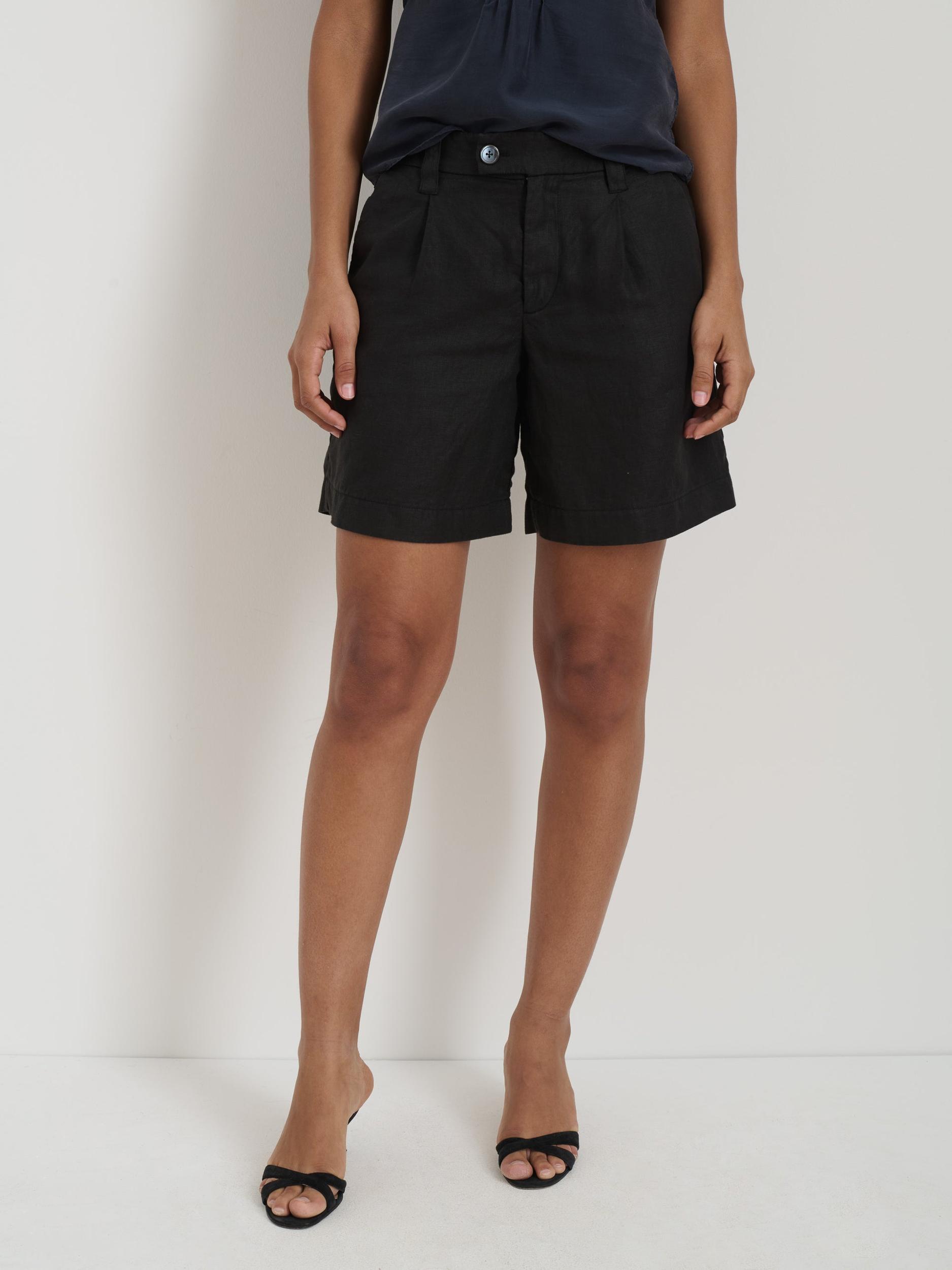 Luna Pleated Short In Linen Product Image