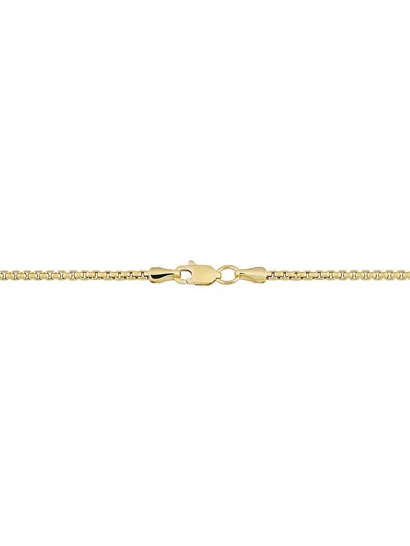 14K Yellow Solid Gold Round Bodega Box Chain Product Image