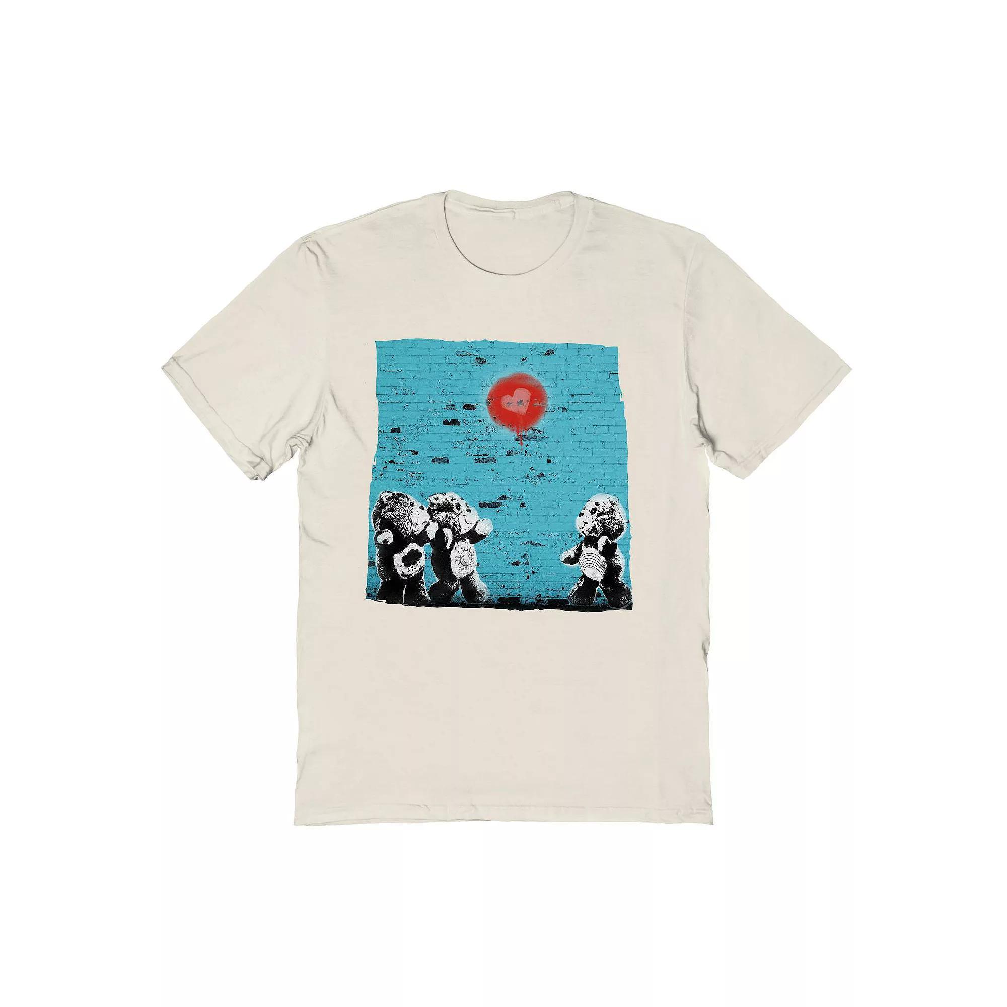 Men's Care Bears Love Heart Wall Valentine's Day Graphic Tee, Adult Unisex,  Product Image