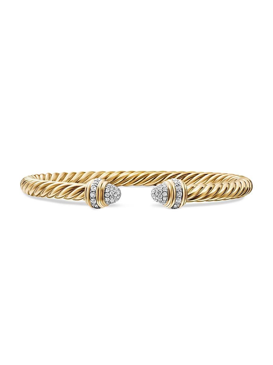 Womens Classic Cablespira Bracelet in 18K Yellow Gold Product Image