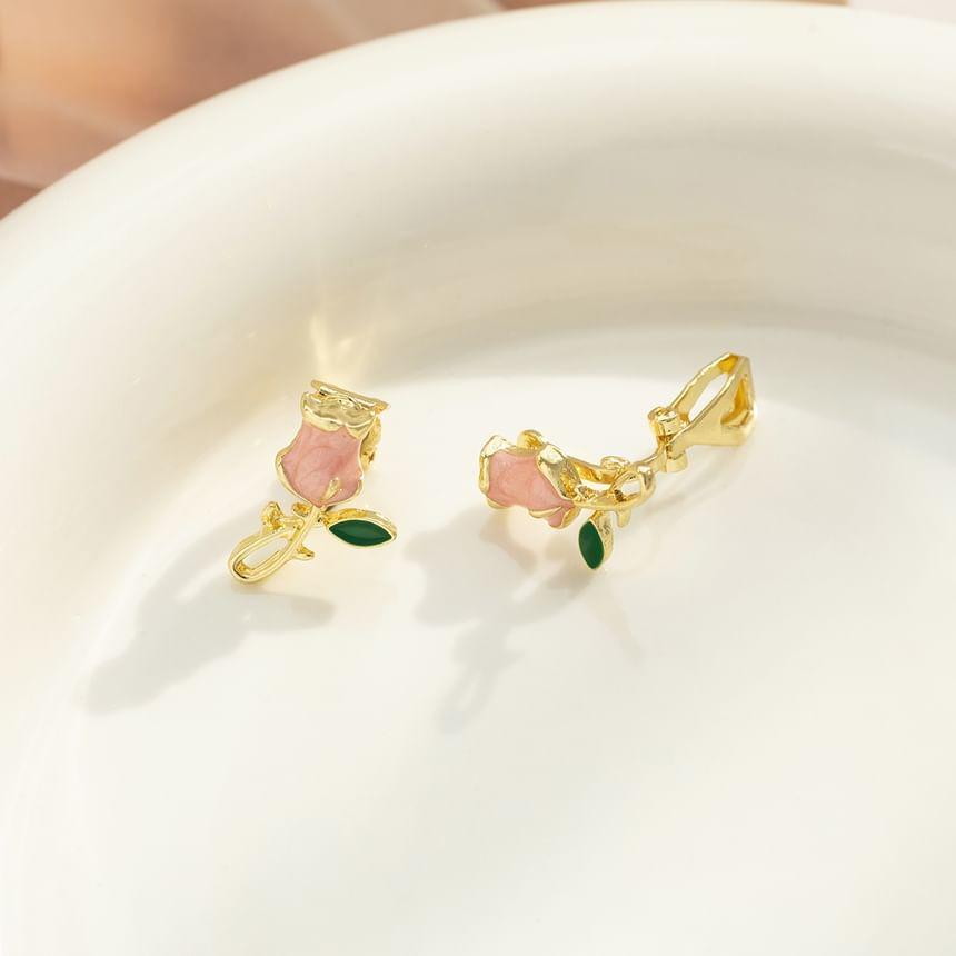 Floral Stud Earring / Clip-On Earring Product Image