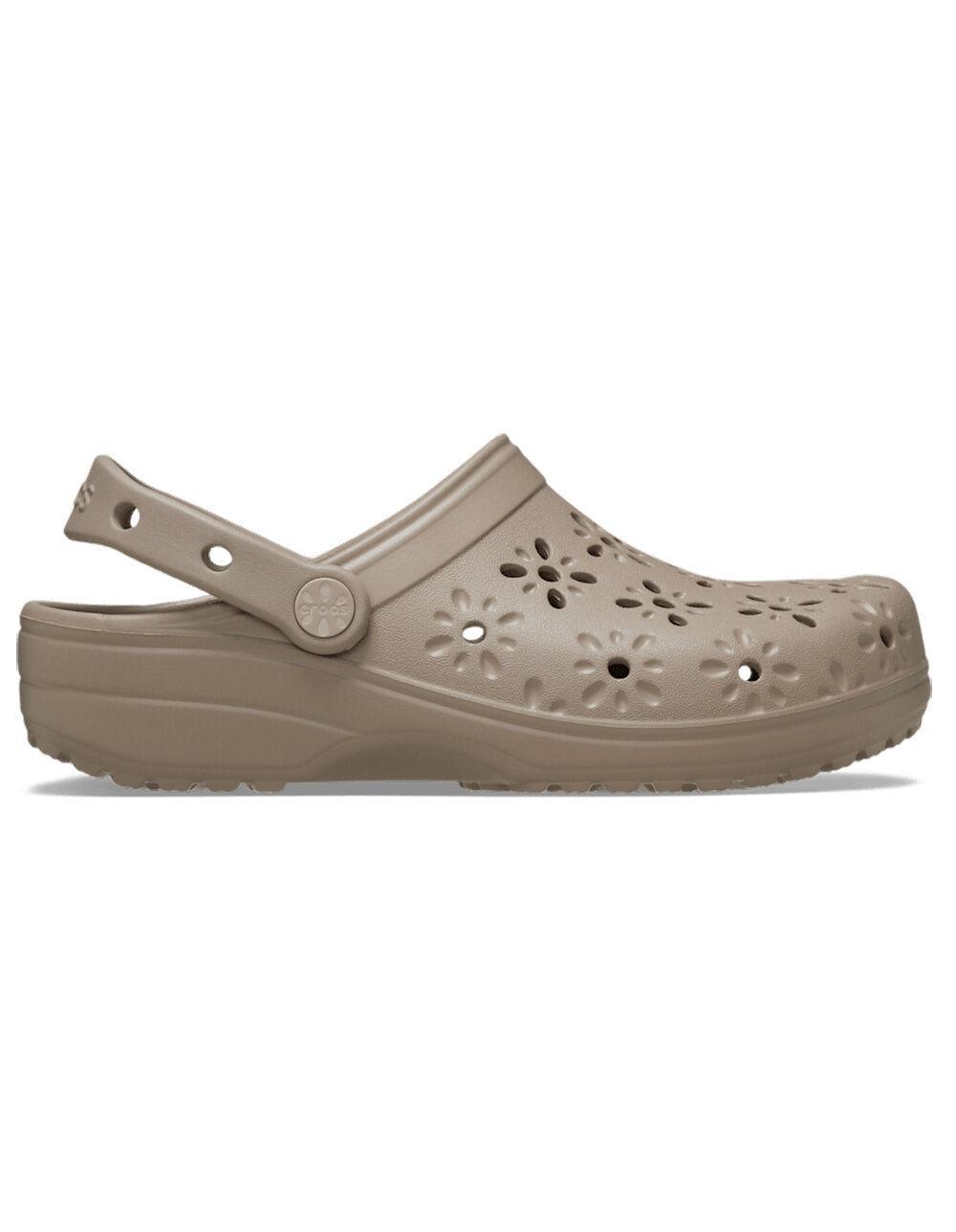 CROCS Floral Cut-Out Womens Classic Clogs Product Image