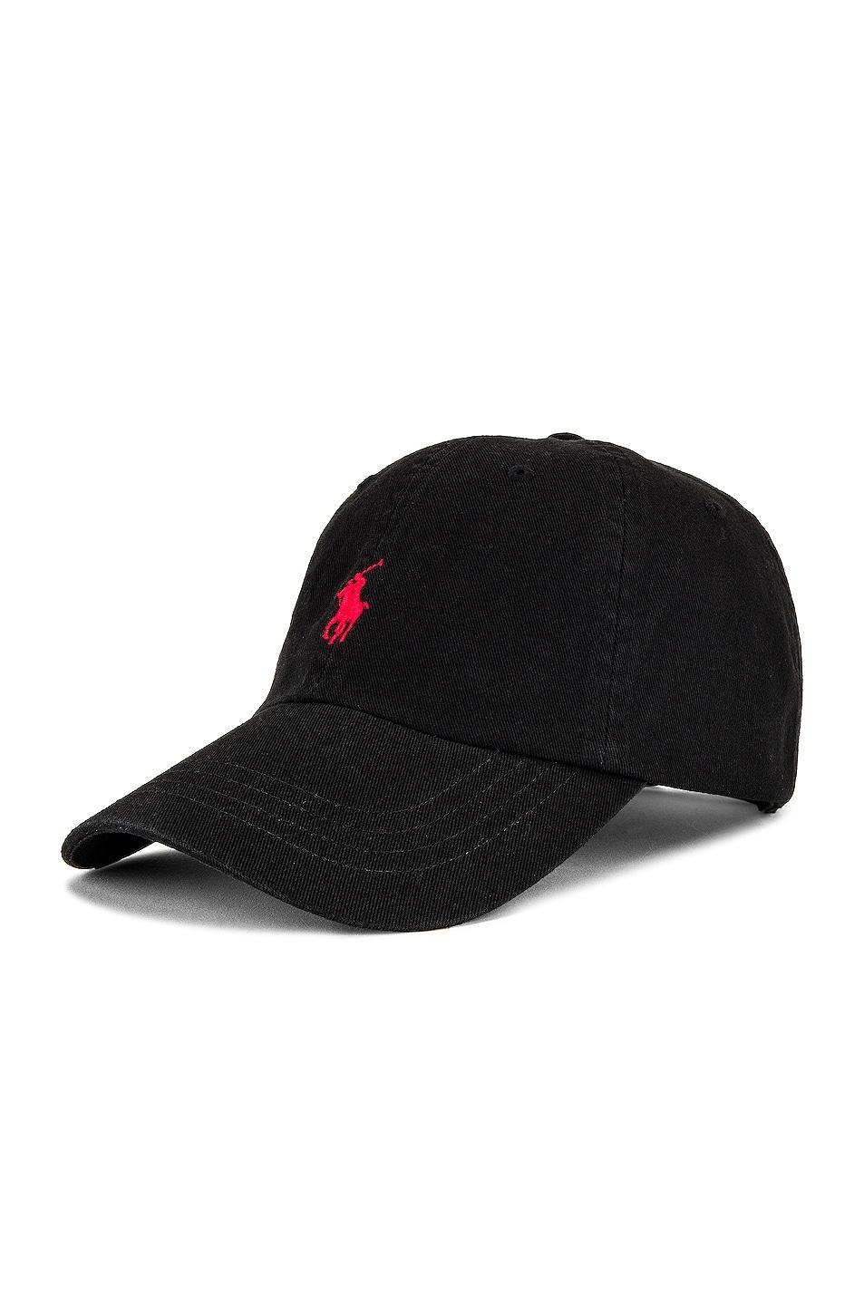 Chino Cap in Black & Red Polo Ralph Lauren Product Image