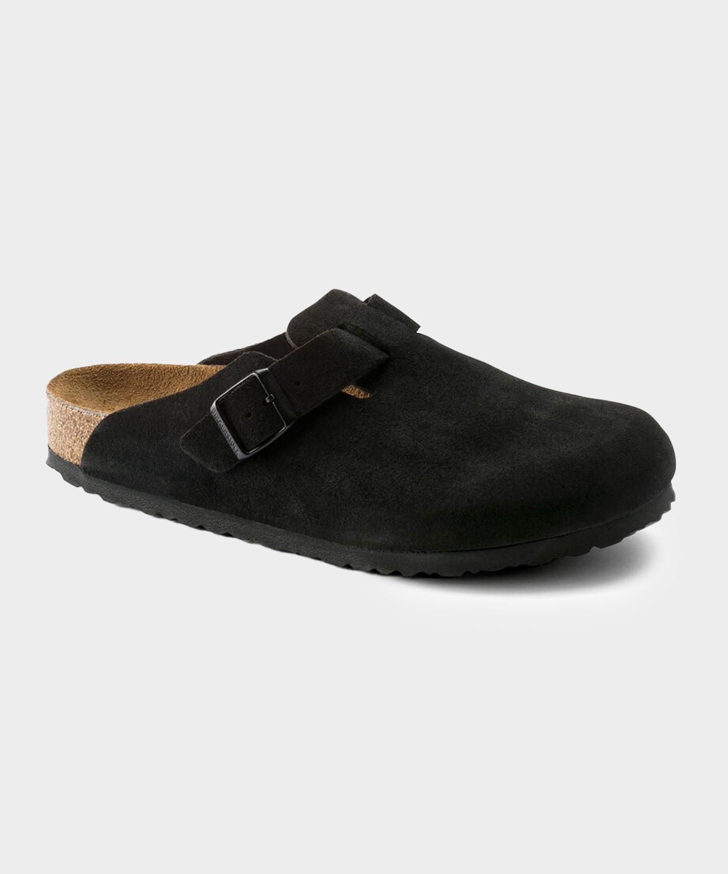 Birkenstock Boston Suede in Black Product Image