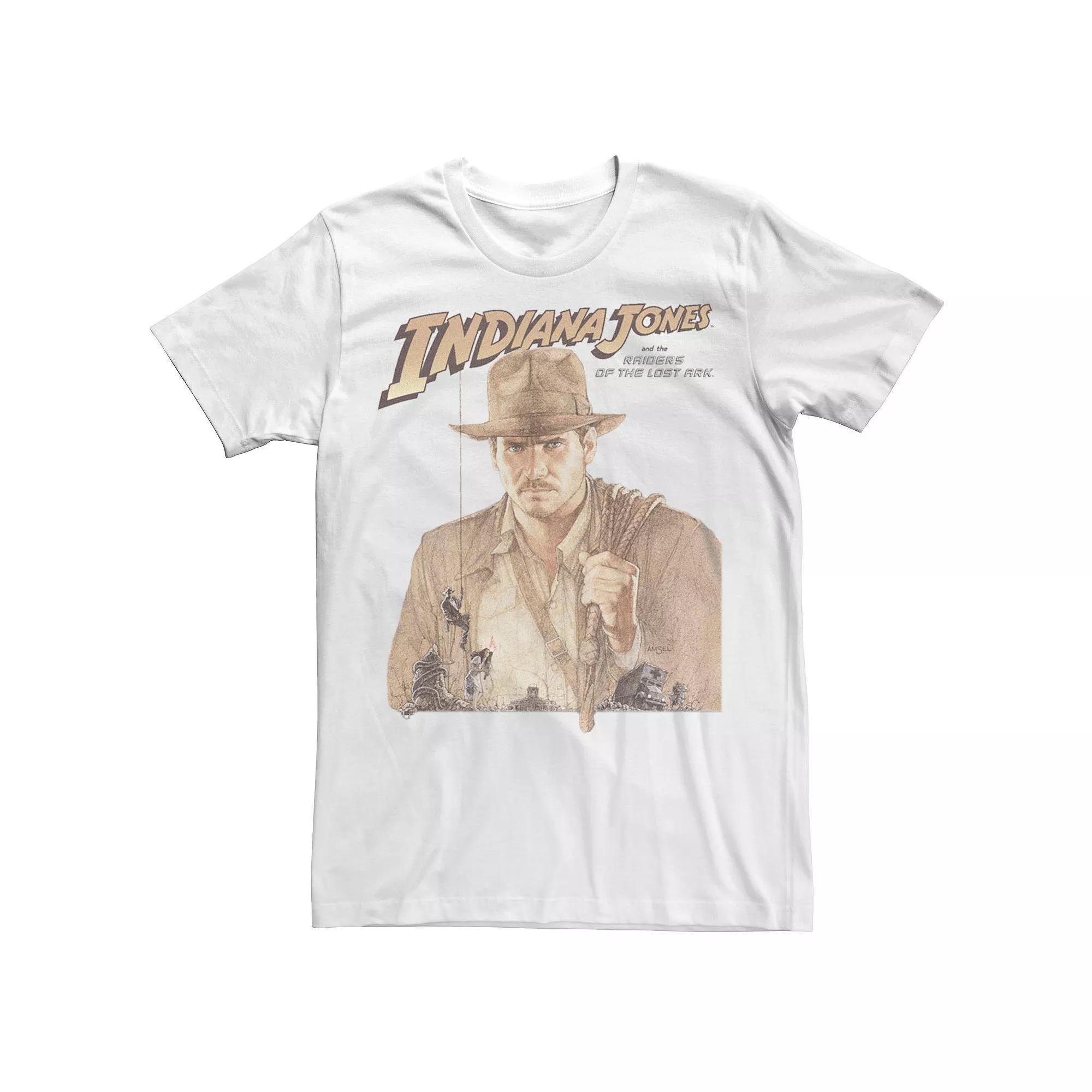 Big & Tall Indiana Jones and the Raiders of the Lost Ark Retro Poster Graphic Tee, Men's, Size: 3XL Tall, White Product Image