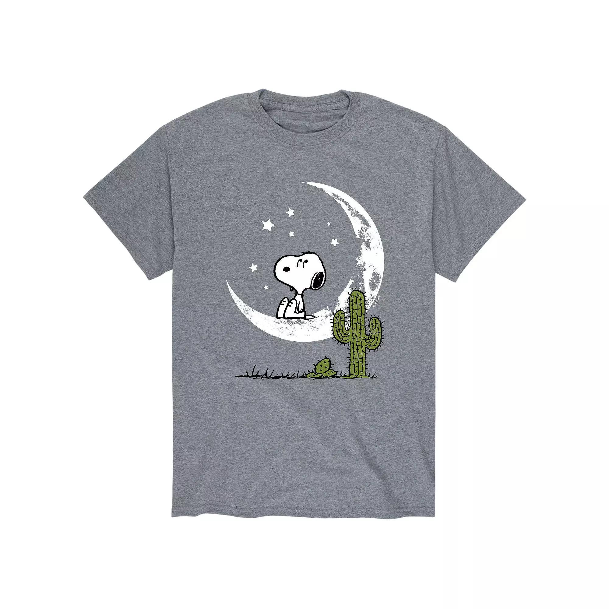 Men's Peanuts Desert Moon Tee, Size: Small, Gray Product Image