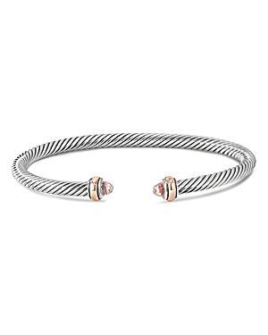 Womens Cable Classics Color Bracelet with Morganite and 18K Rose Gold Product Image