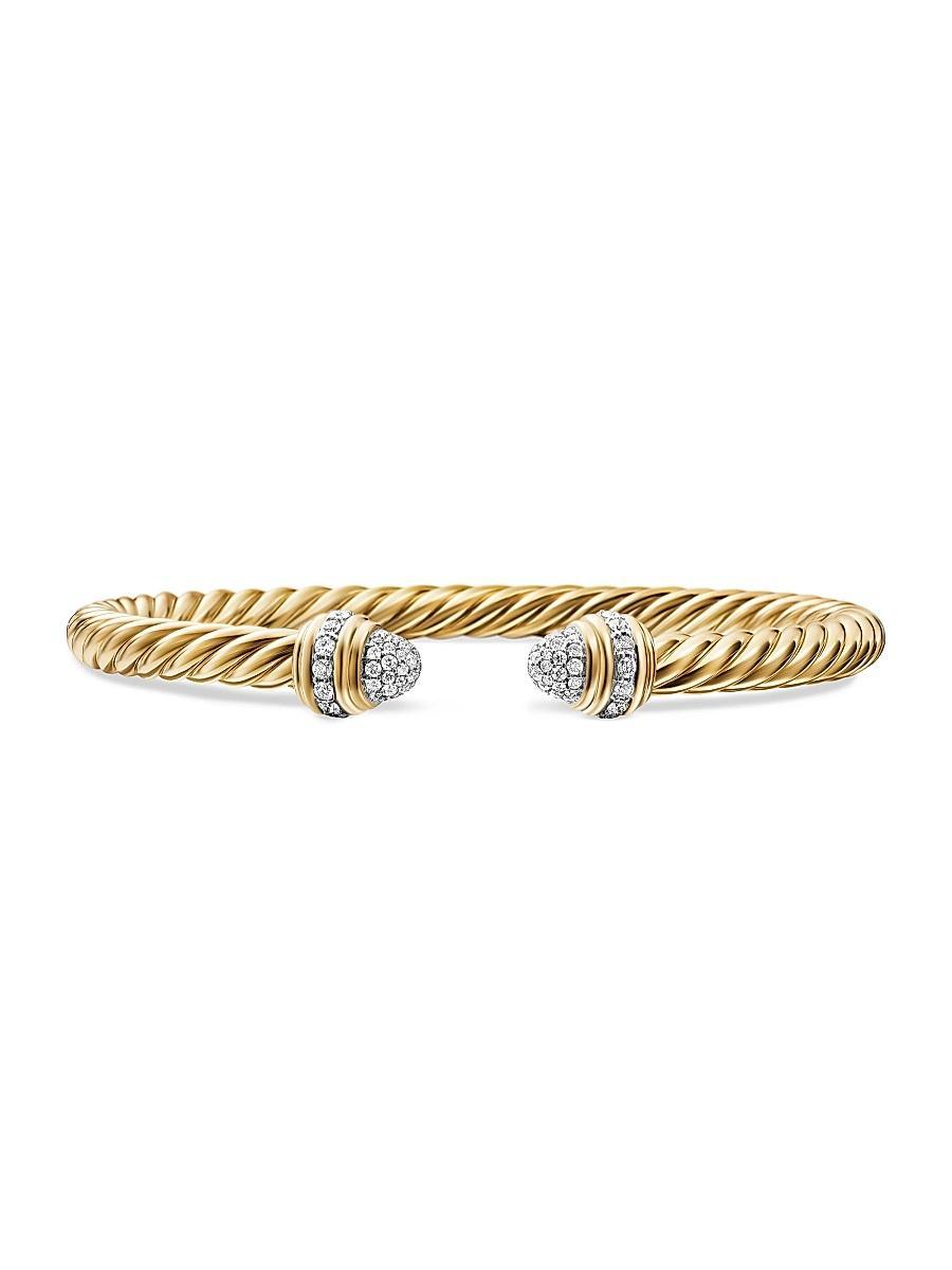 Womens Classic Cablespira Bracelet in 18K Yellow Gold Product Image