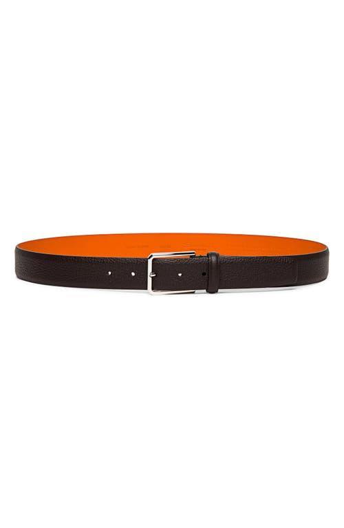 Men's Rectangle Buckle Grained Leather Belt Product Image