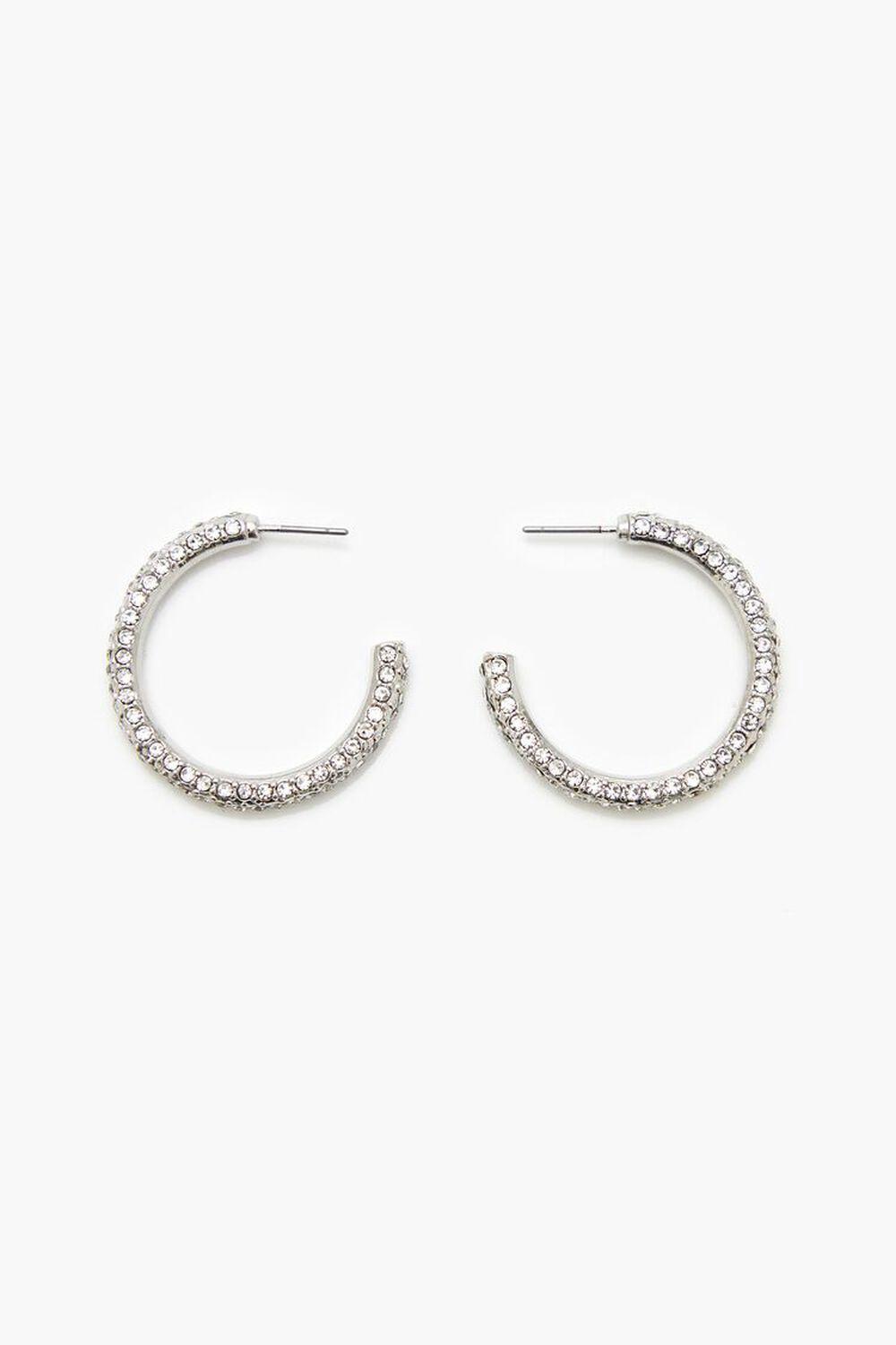 Rhinestone Hoop Earrings | Forever 21 Product Image