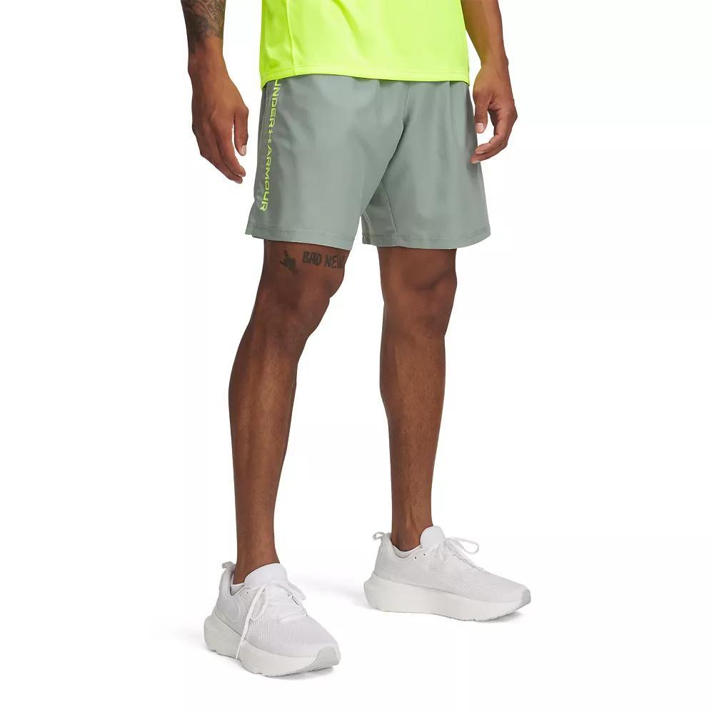 Men's Under Armour 8.25-in. Woven Wordmark Shorts, Size: XL, Silica Green Product Image