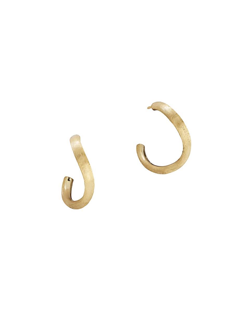 Marco Bicego 18K Yellow Gold Jaipur Textured Medium Hoop Earrings Product Image