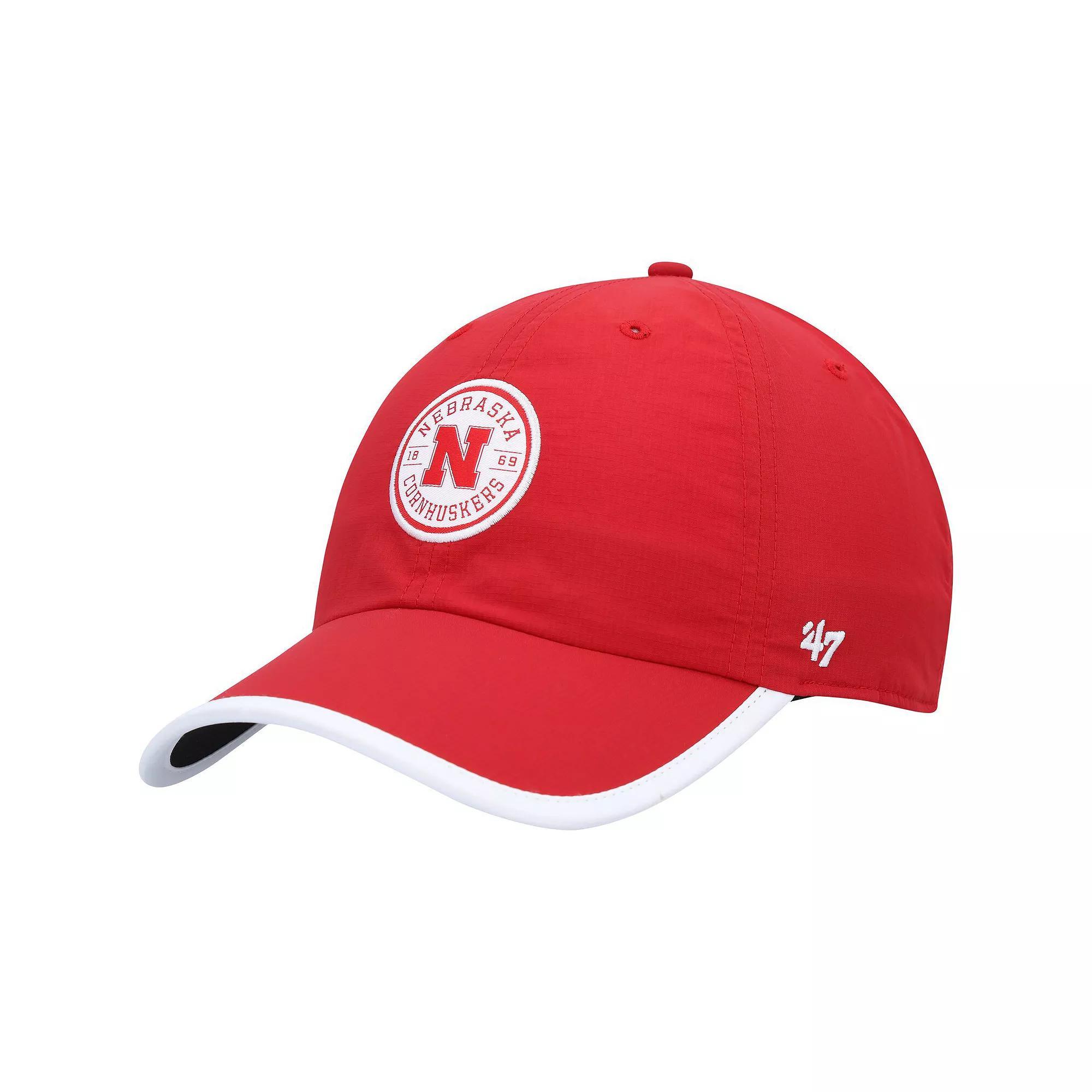 Men's '47 Scarlet Nebraska Huskers Microburst Clean Up Adjustable Hat, Red Product Image