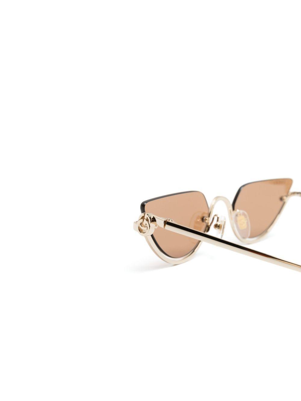 half-rim geometric-frame sunglasses Product Image