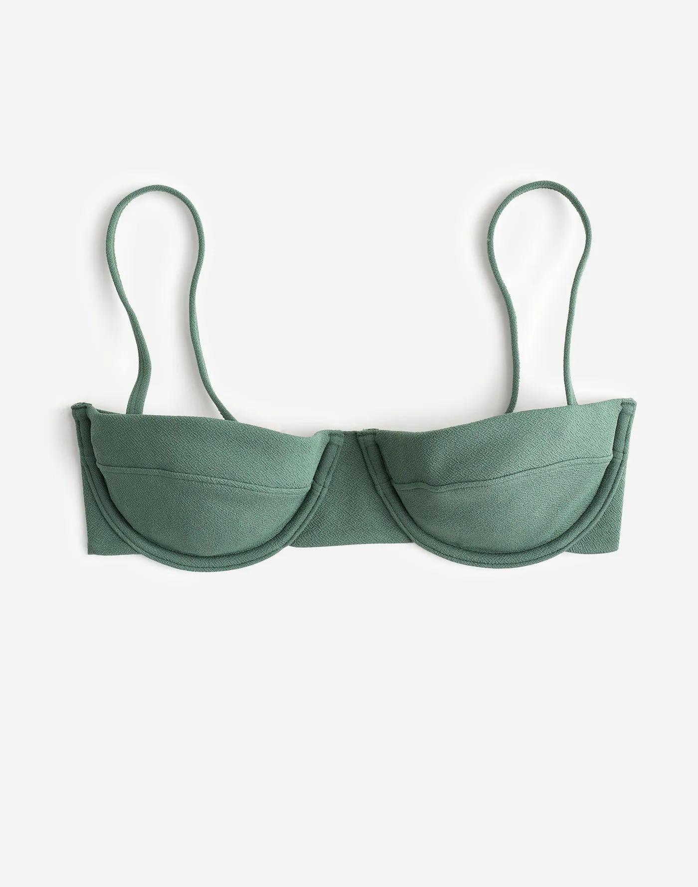 Zulu & Zephyr Eucalyptus Textured Balconette Bikini Top Product Image