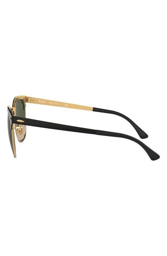 RAY BAN Clubmaster 51mm Sunglasses In Black Gold Product Image