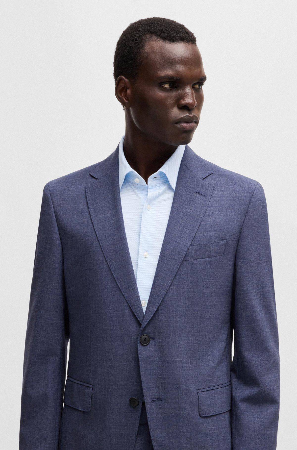 Slim-fit shirt in performance-stretch structured fabric Product Image