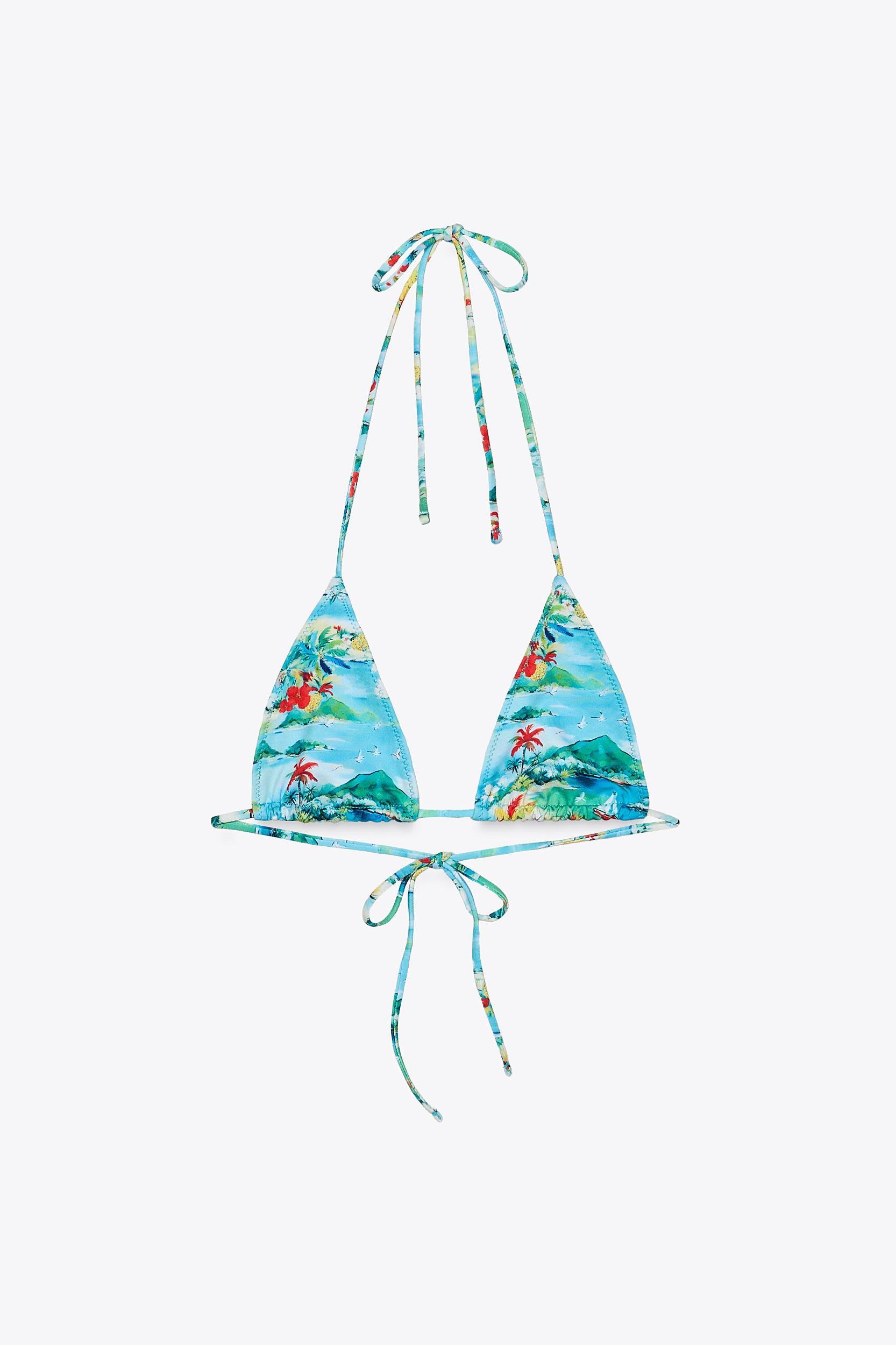 TROPICAL PRINT BIKINI TOP Product Image