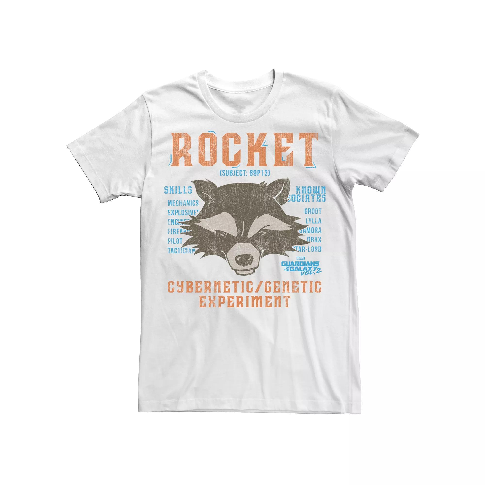Men's Marvel Guardians of the Galaxy 2 Rocket Raccoon Graphic Tee, Size: XXL, White Product Image