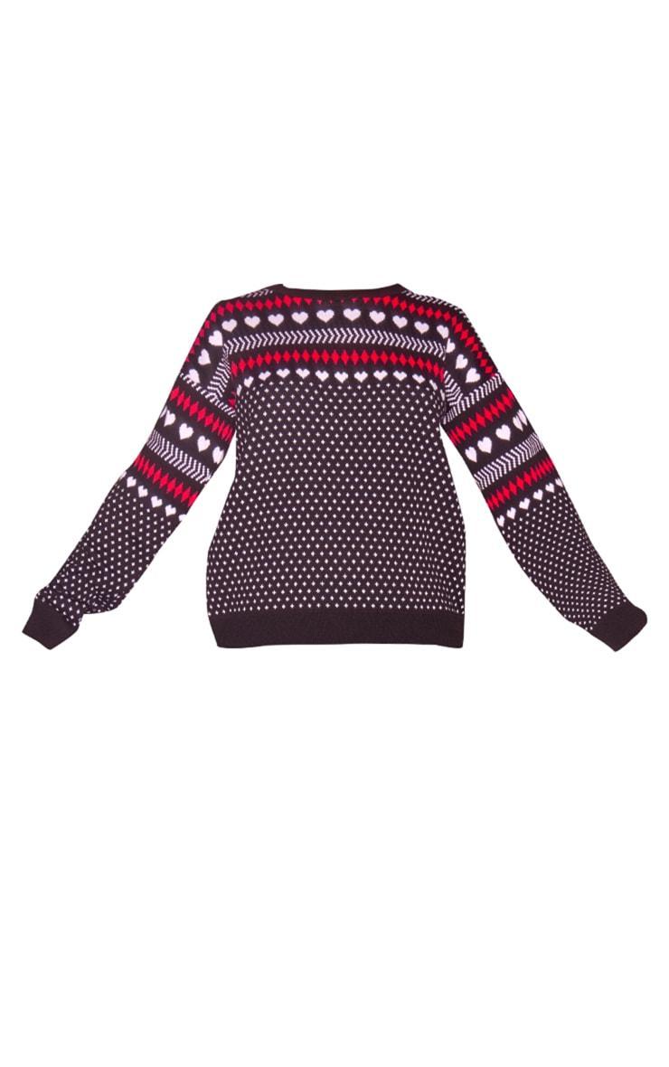 Monochrome Fairisle Oversized Christmas Sweater Product Image