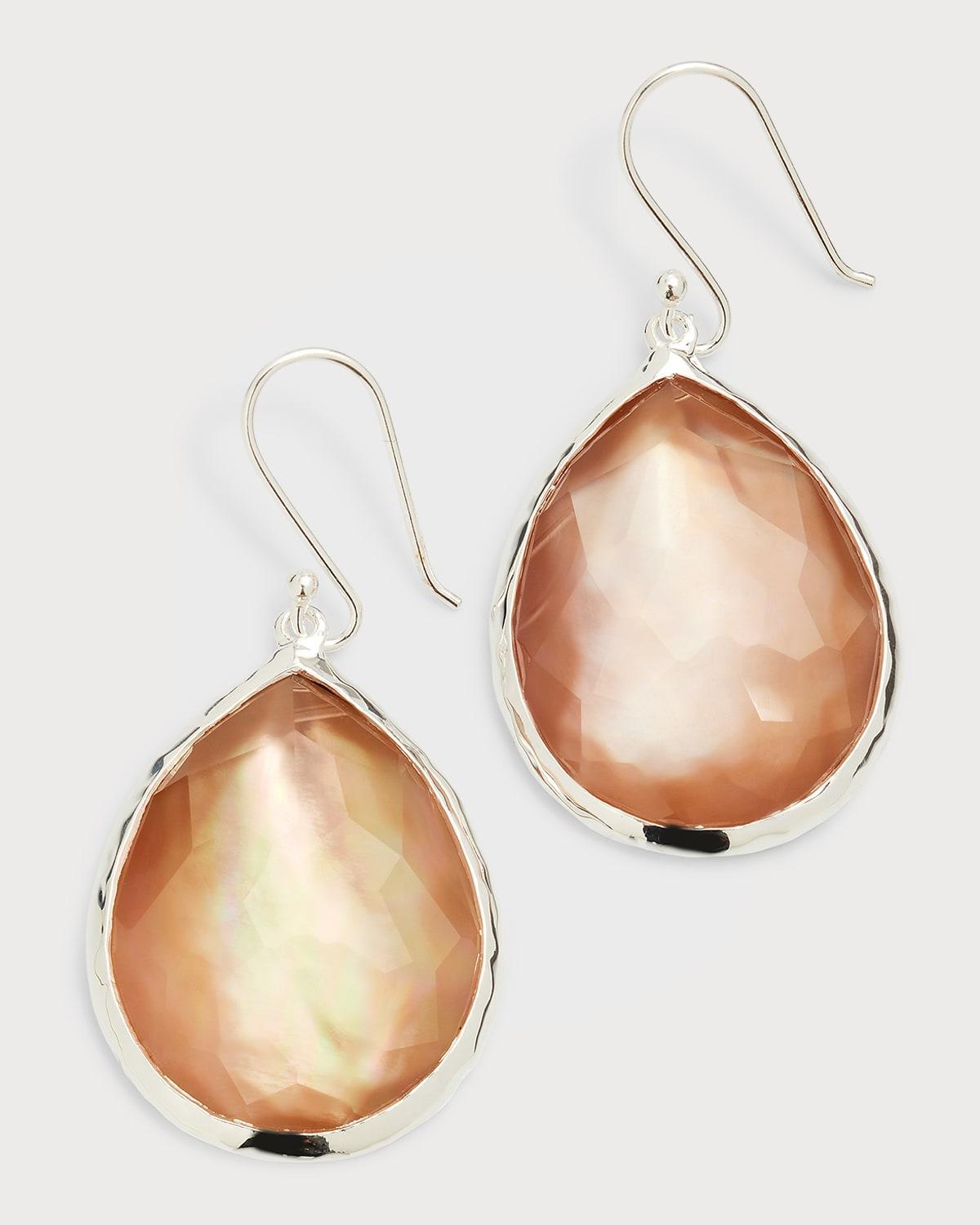 Large Teardrop Earrings in Sterling Silver Product Image