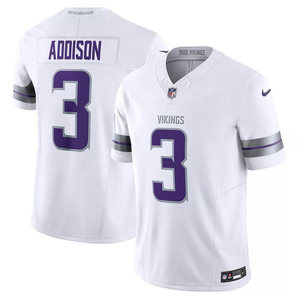 Men's Nike Jordan Addison White Minnesota Vikings Alternate Vapor F.U.S.E. Limited Jersey, Size: 2XL Product Image