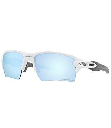 Oakley Mens OO9188 Flak 2.0 XL 59mm Rectangle Sunglasses - Polished White/Prizm Deep H2O Product Image