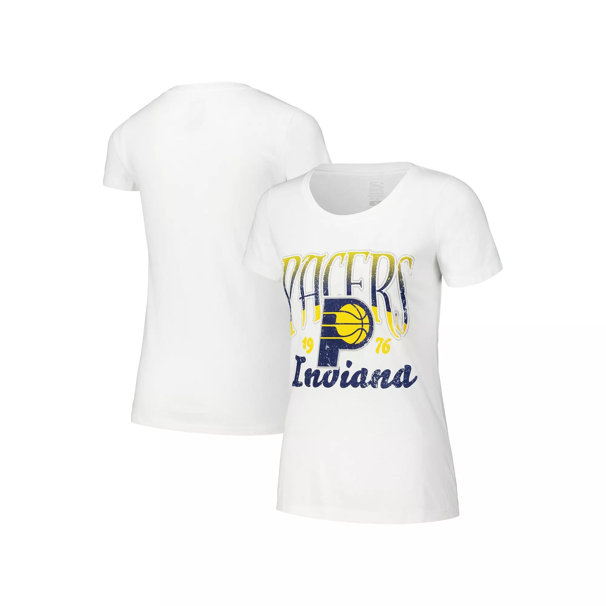 Women's Stadium Essentials White Indiana Pacers Sky High T-Shirt,  Product Image