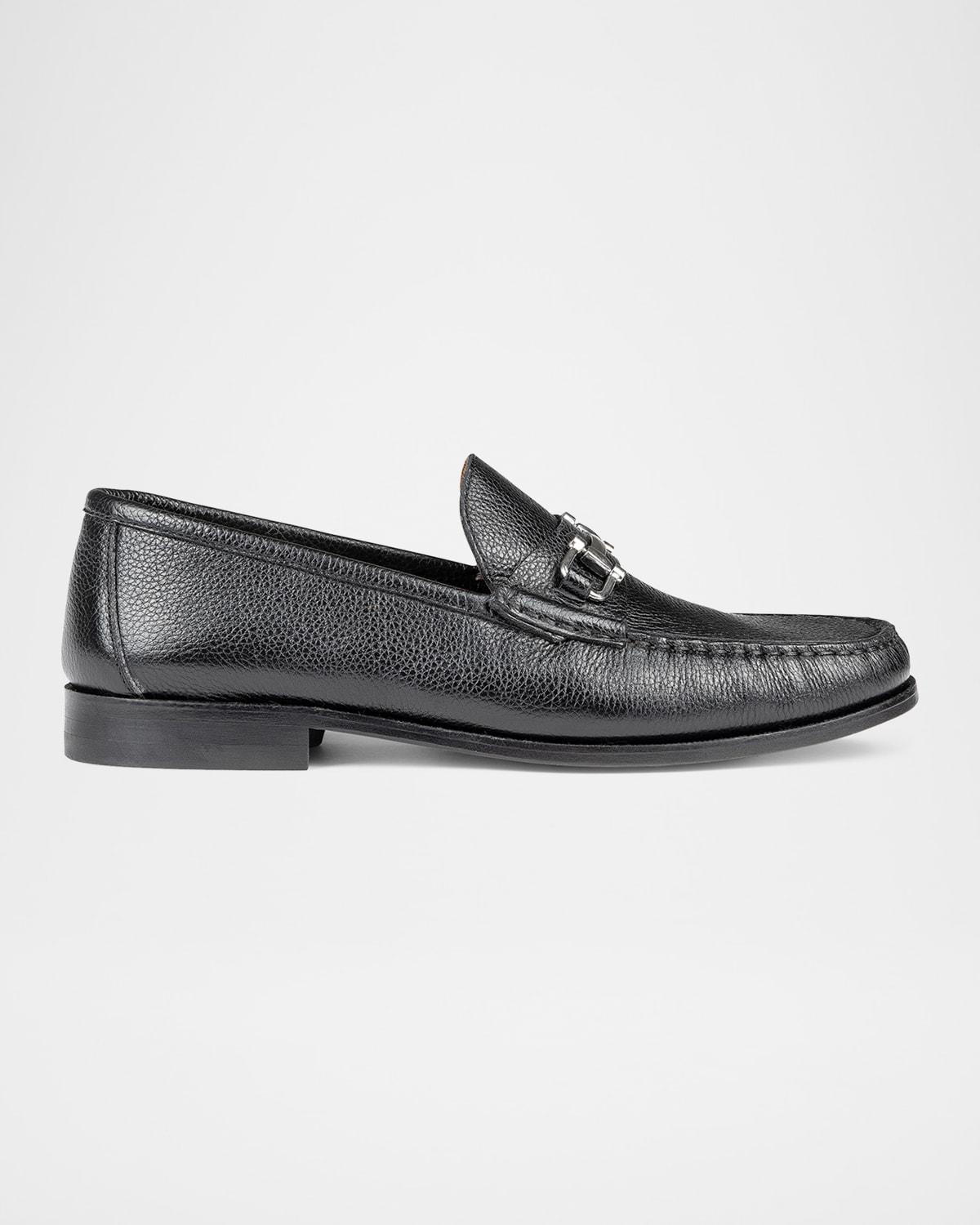 Mens Evanston Pebbled Leather Bit Loafers Product Image