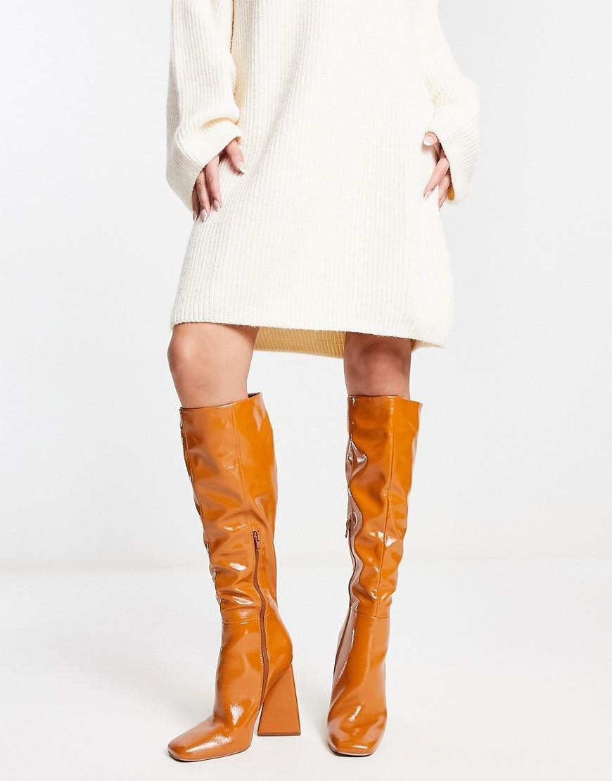 ASOS DESIGN Clara high-heeled knee boots Product Image