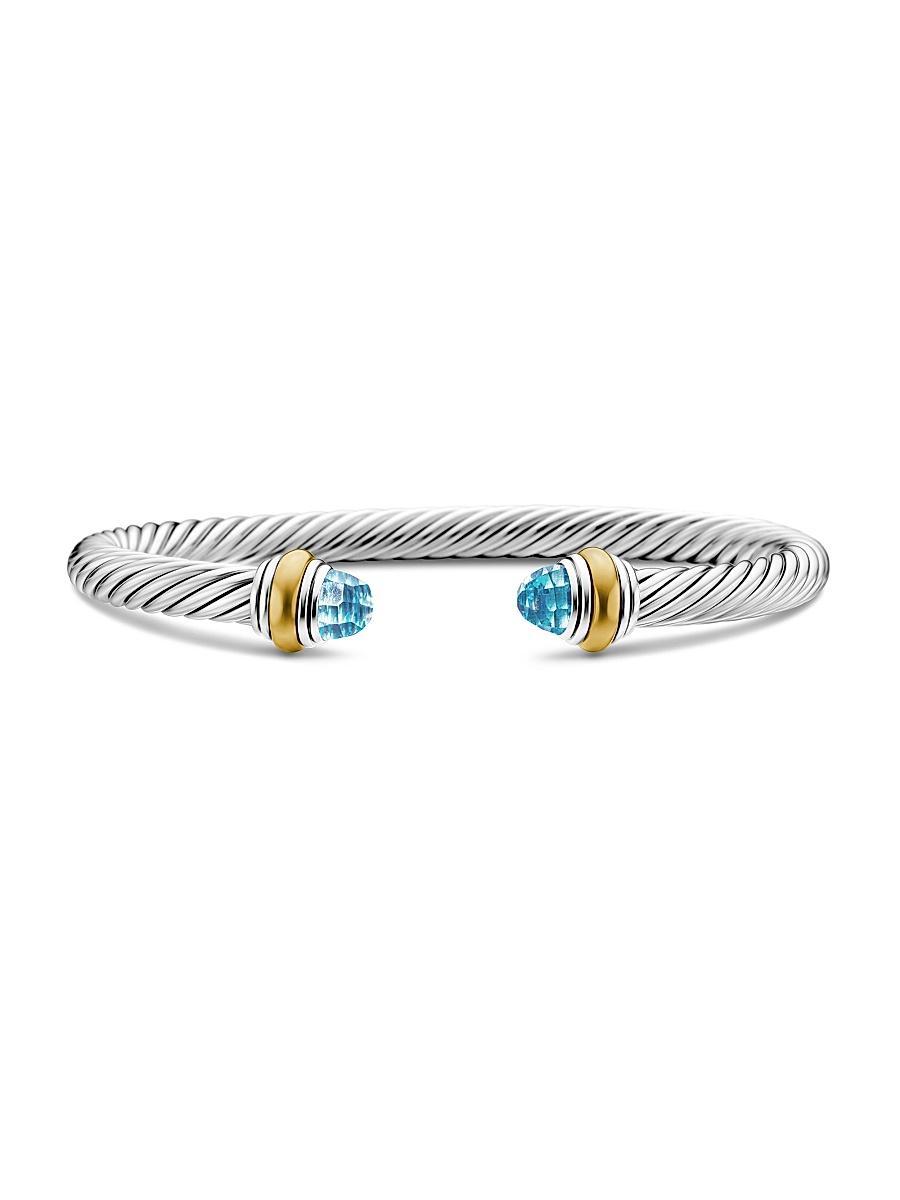 Womens Classic Cable Bracelet in Sterling Silver Product Image