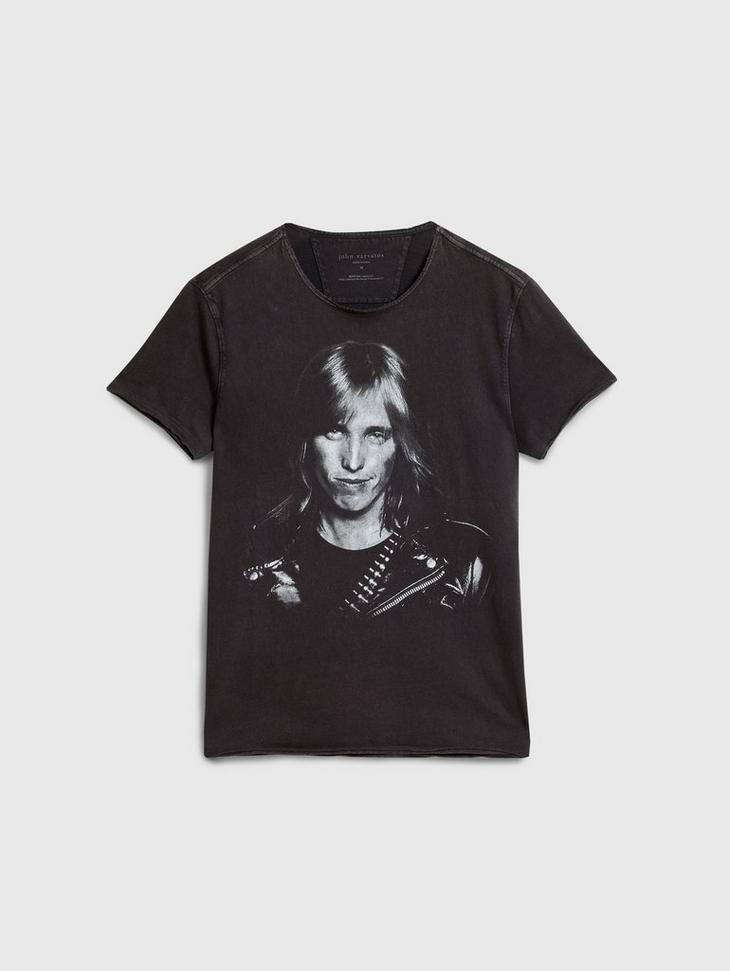 John Varvatos Tom Petty Black White Tee Product Image