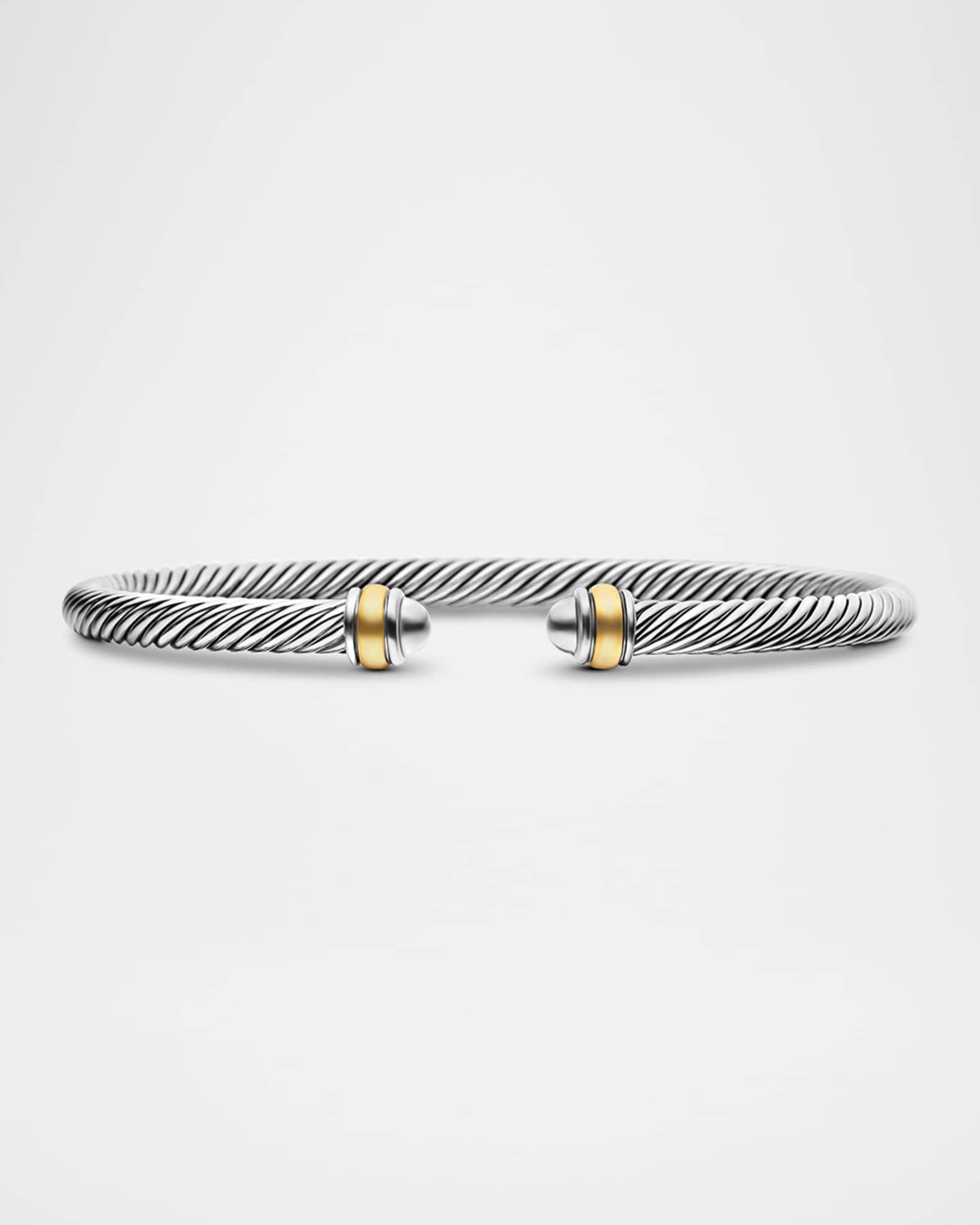 Womens Classic Cable Bracelet in Sterling Silver Product Image