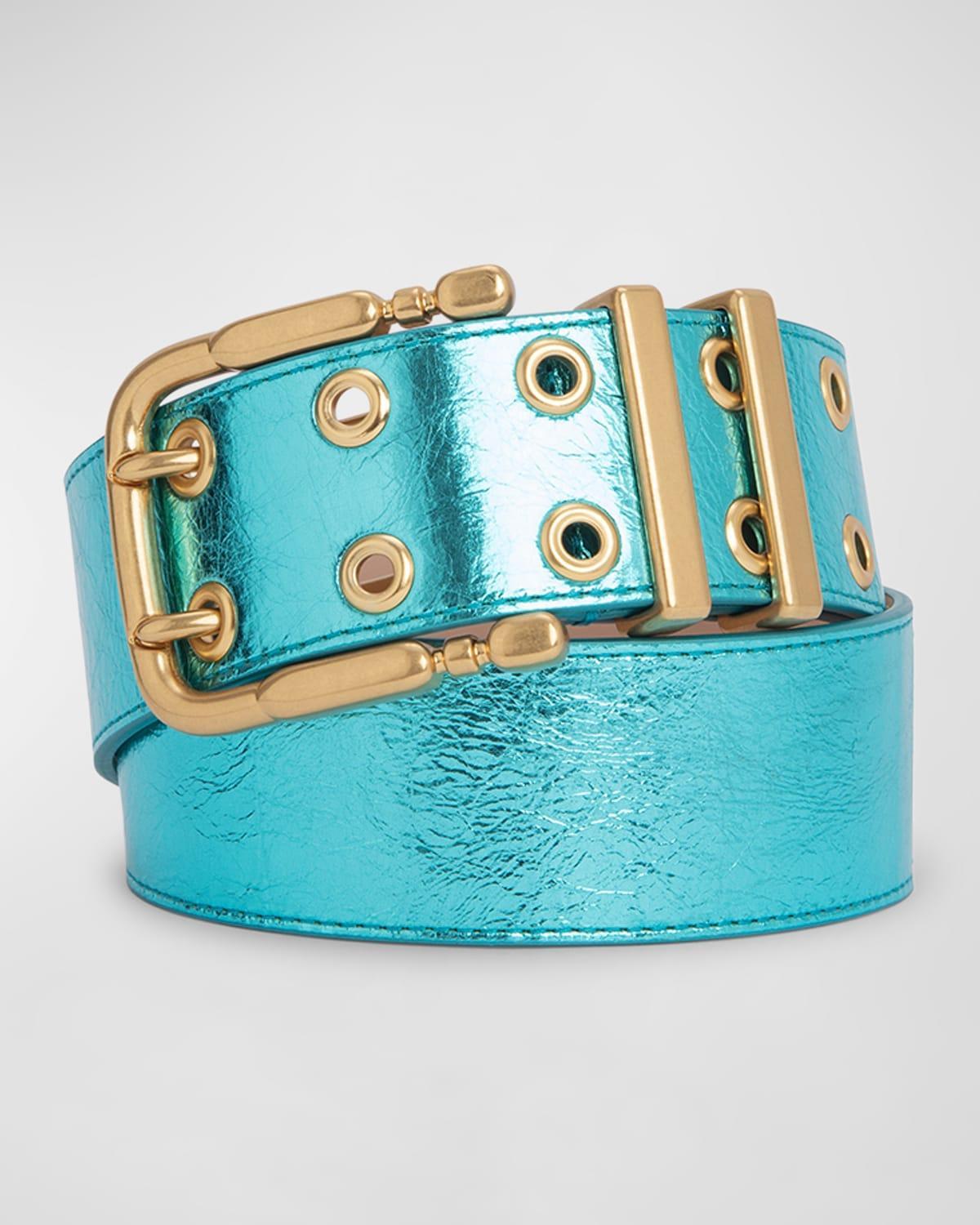 Duo Metallic Leather Belt Product Image