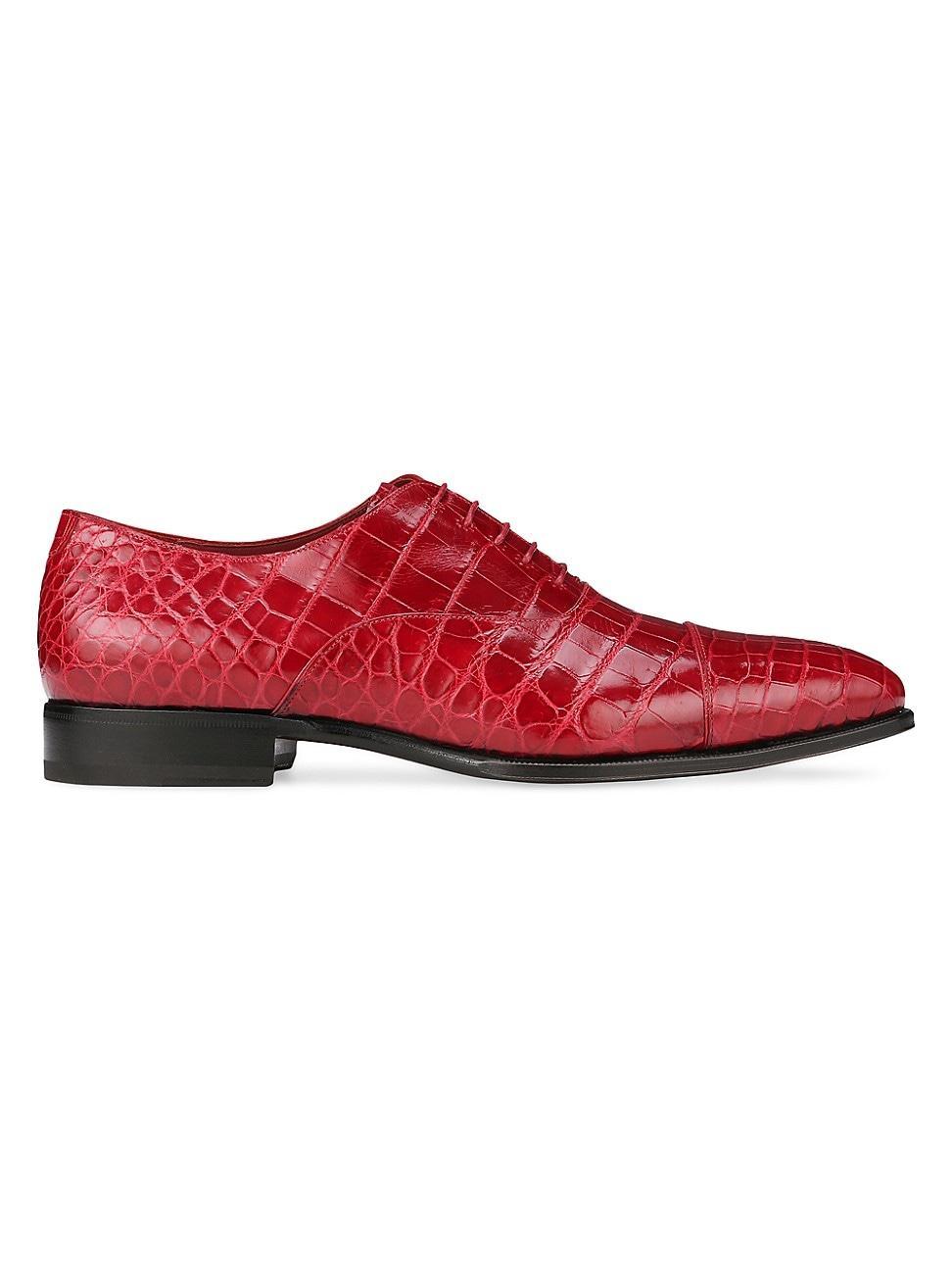 Mens Matted Crocodile Oxford Shoes Product Image