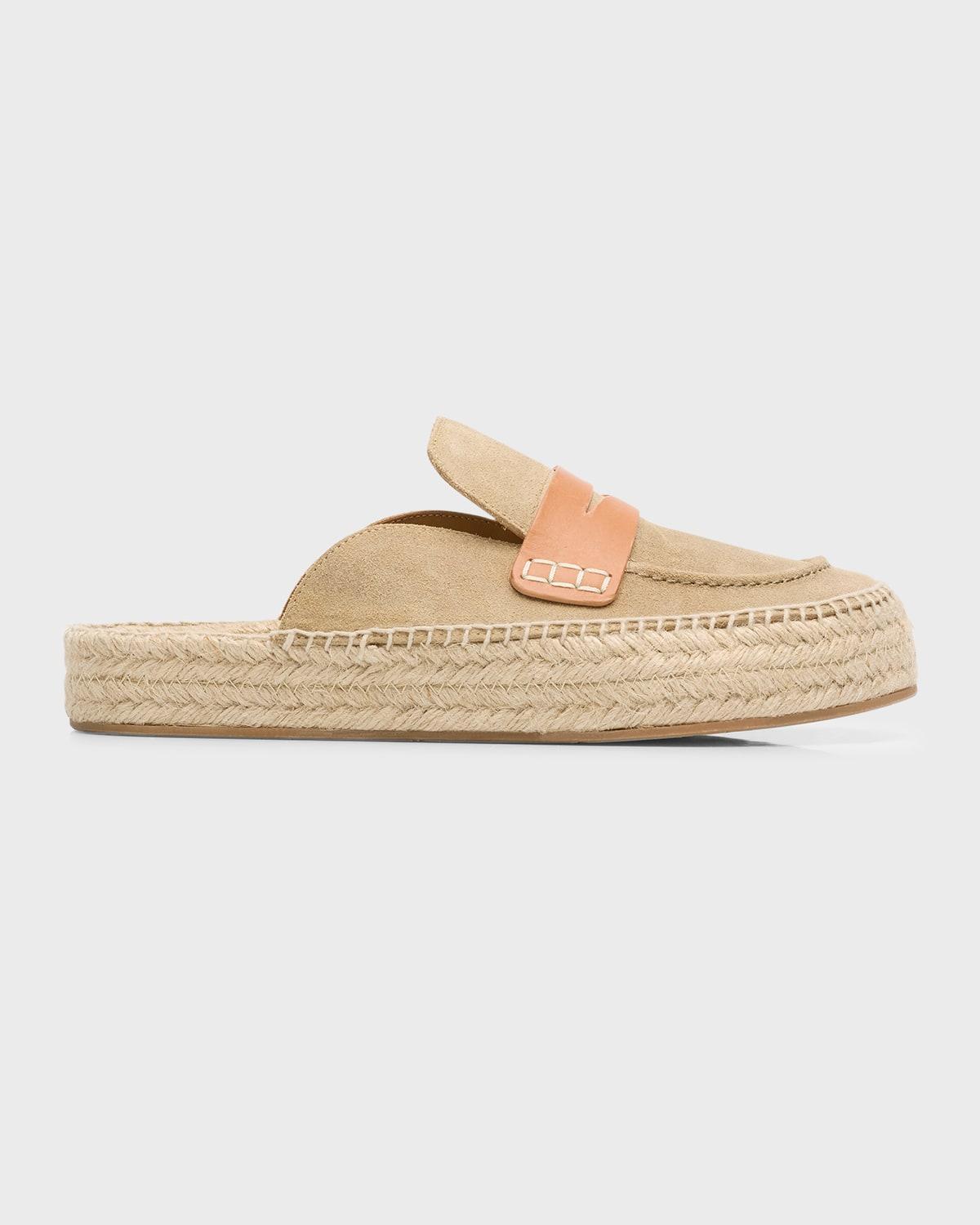 Men's Suede Espadrille Loafers Product Image