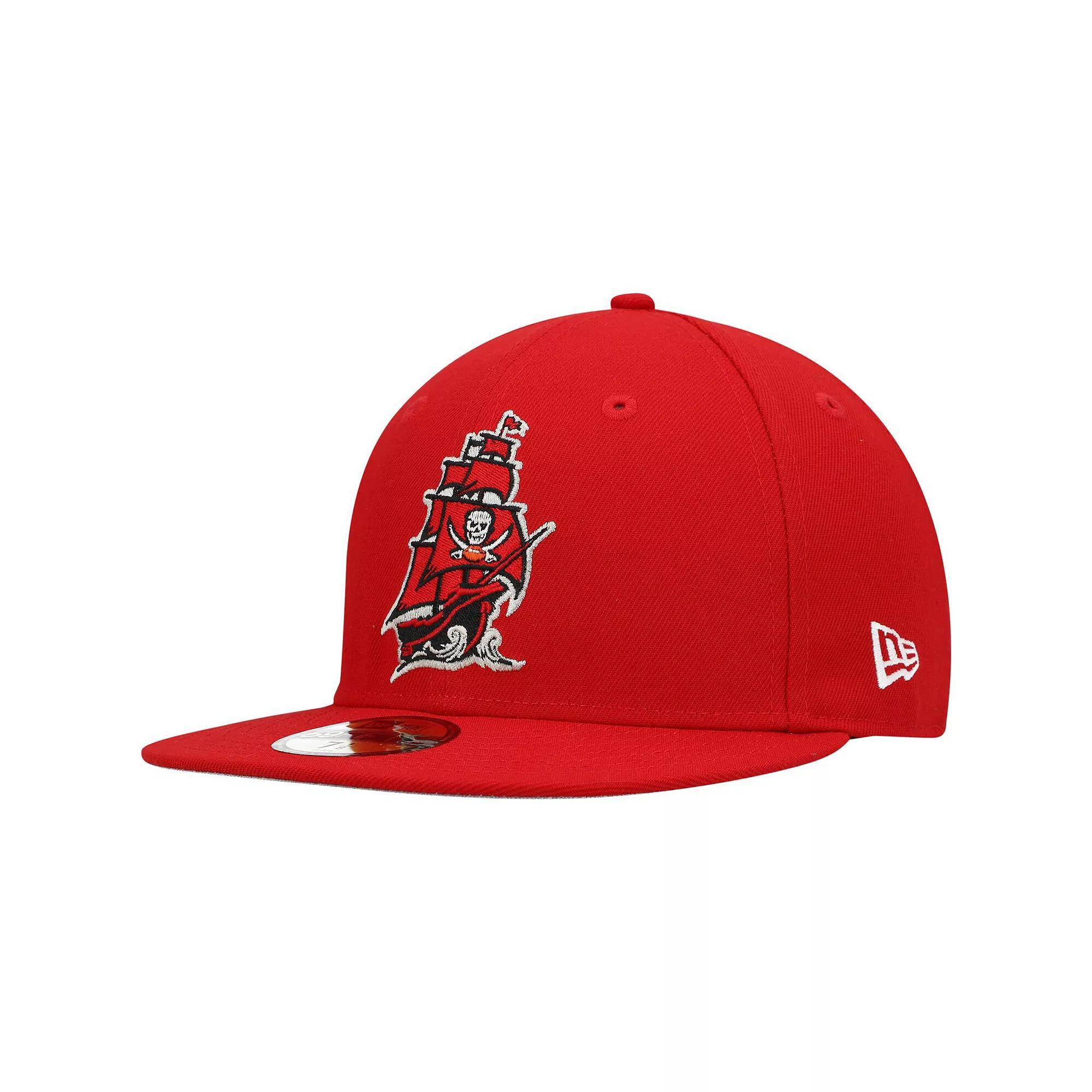 Men's New Era Red Tampa Bay Buccaneers Omaha 59FIFTY Fitted Hat, Size: 7 5/8 Product Image