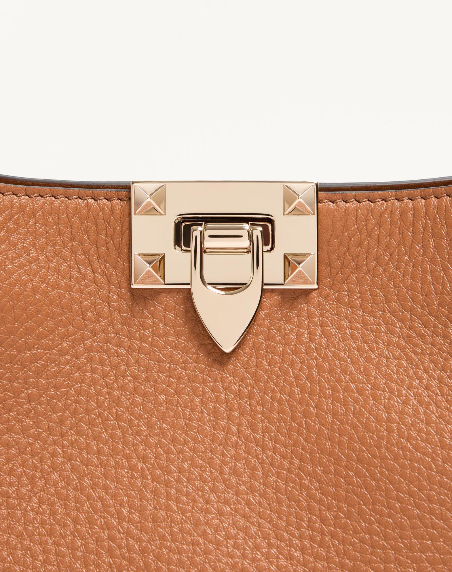 Rockstud Grainy Calfskin Hobo Bag Product Image
