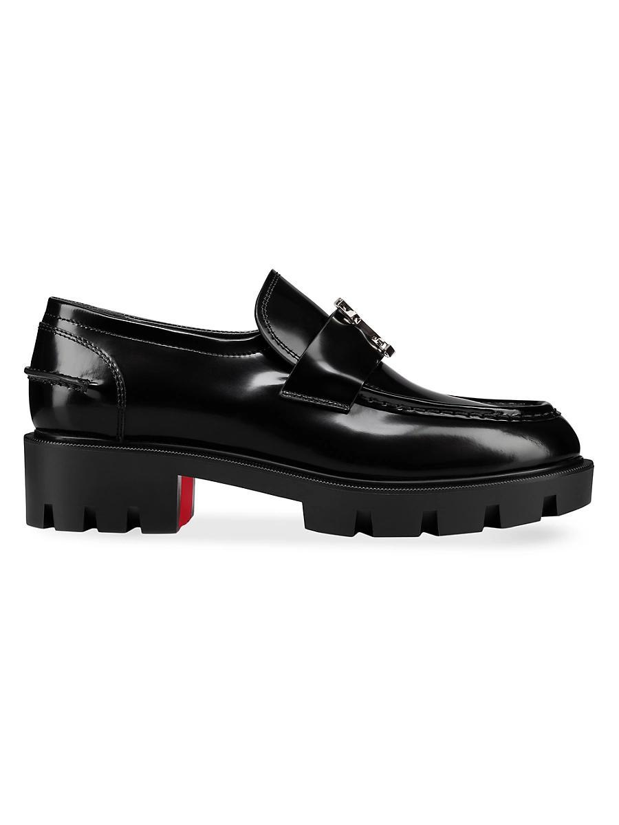 Patent Medallion Red Sole Loafers Product Image