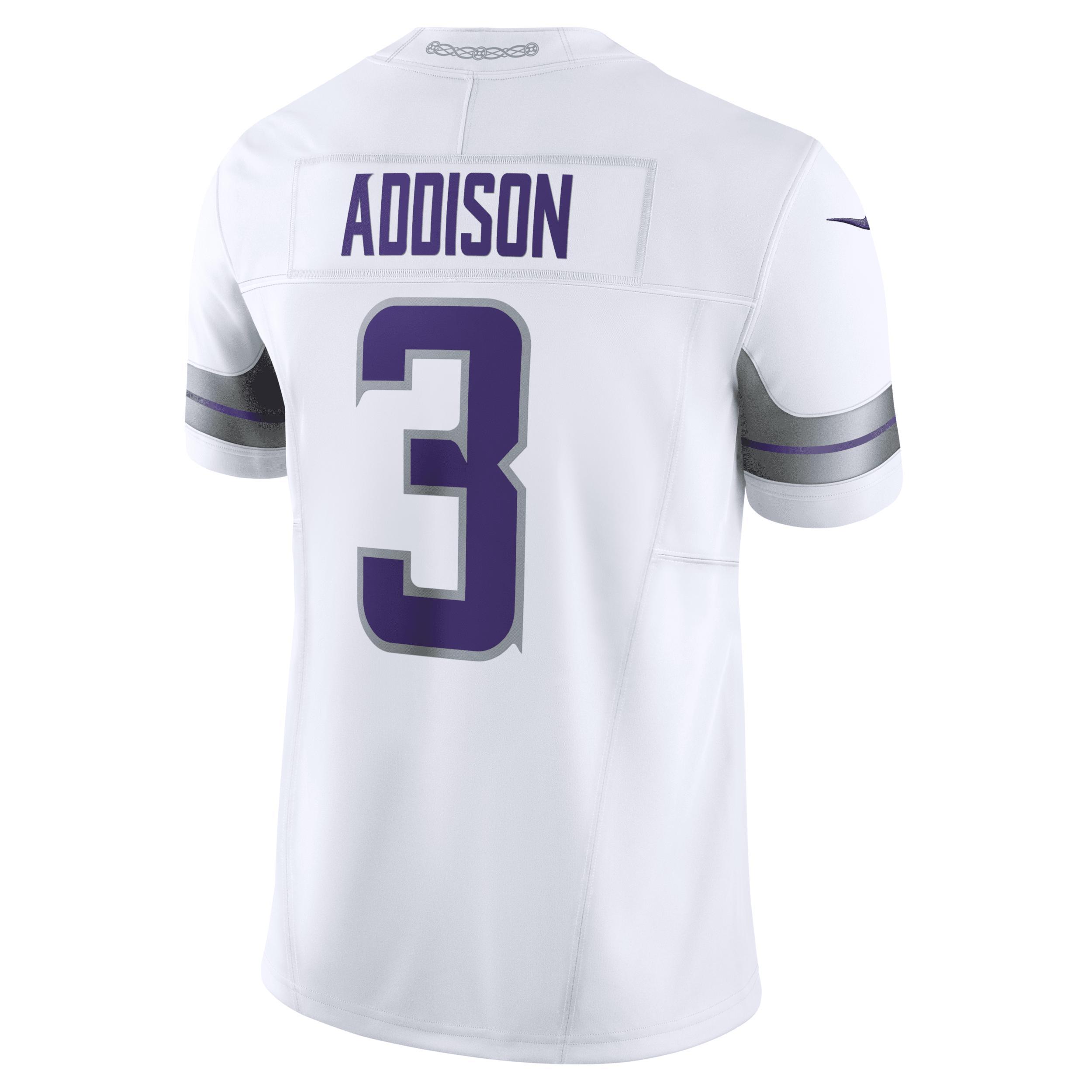 Jordan Addison Minnesota Vikings Nike Mens Dri-FIT NFL Limited Football Jersey | 31NM0BAZ9MF-01B Product Image