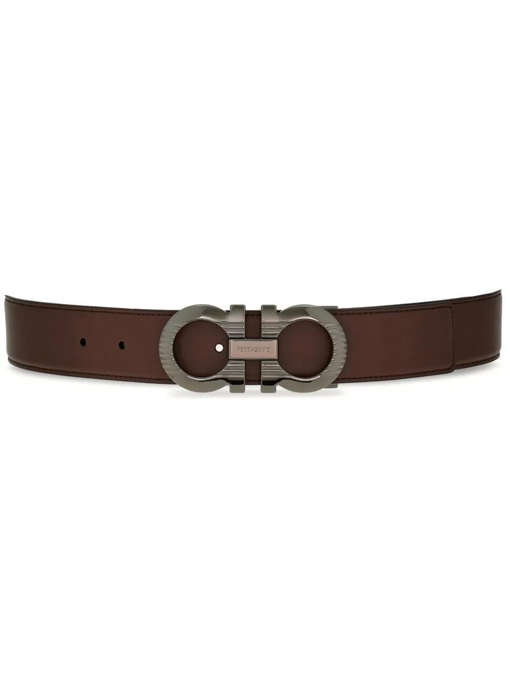 FERRAGAMO Gancini Reversible Buckle Belt In Brown Product Image