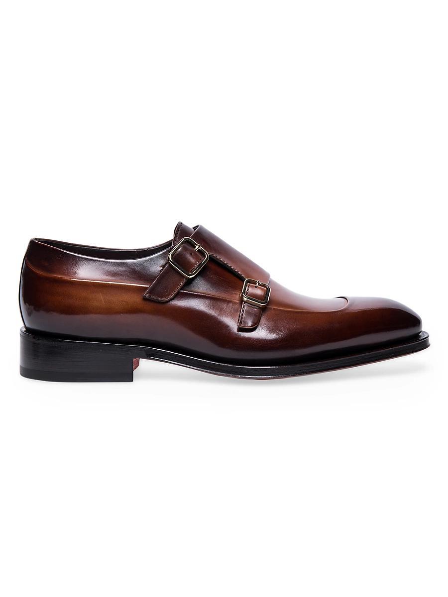 Mens Carter Leather Monk-Strap Shoes Product Image