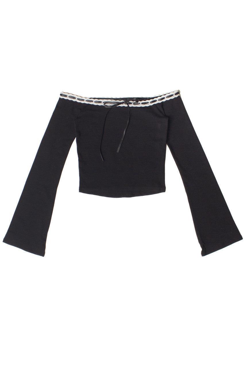 Ribbon Lace Off The Shoulder Top Product Image