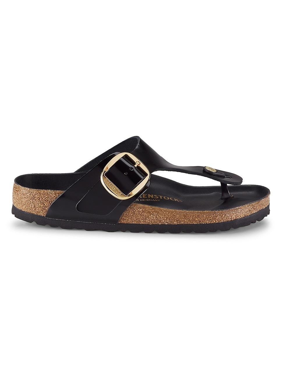 Birkenstock Gizeh Big Buckle Sandals High Shine Black 39 Product Image